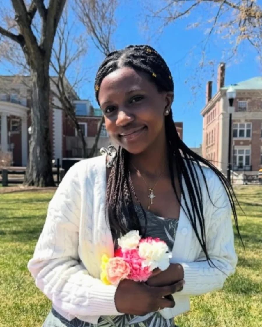 Mazvita Nhidza on the Dartmouth campus