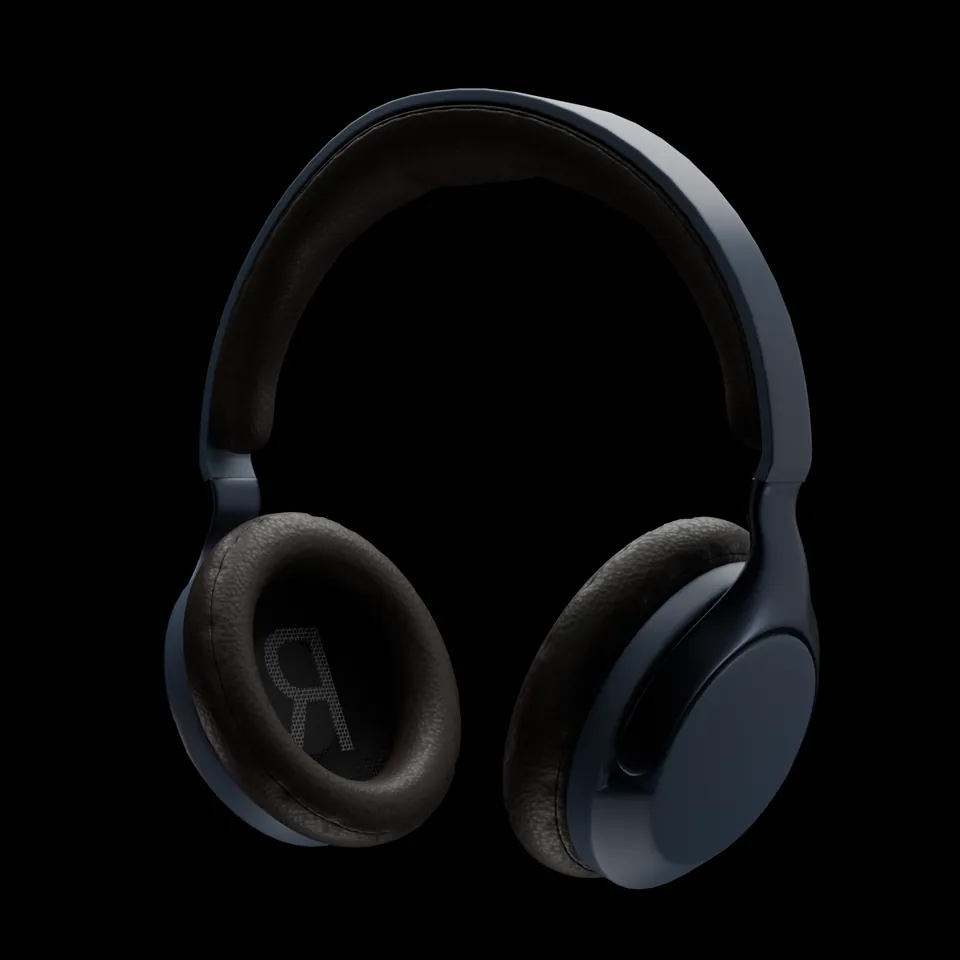 Studio headphones product render on a clean sweep
