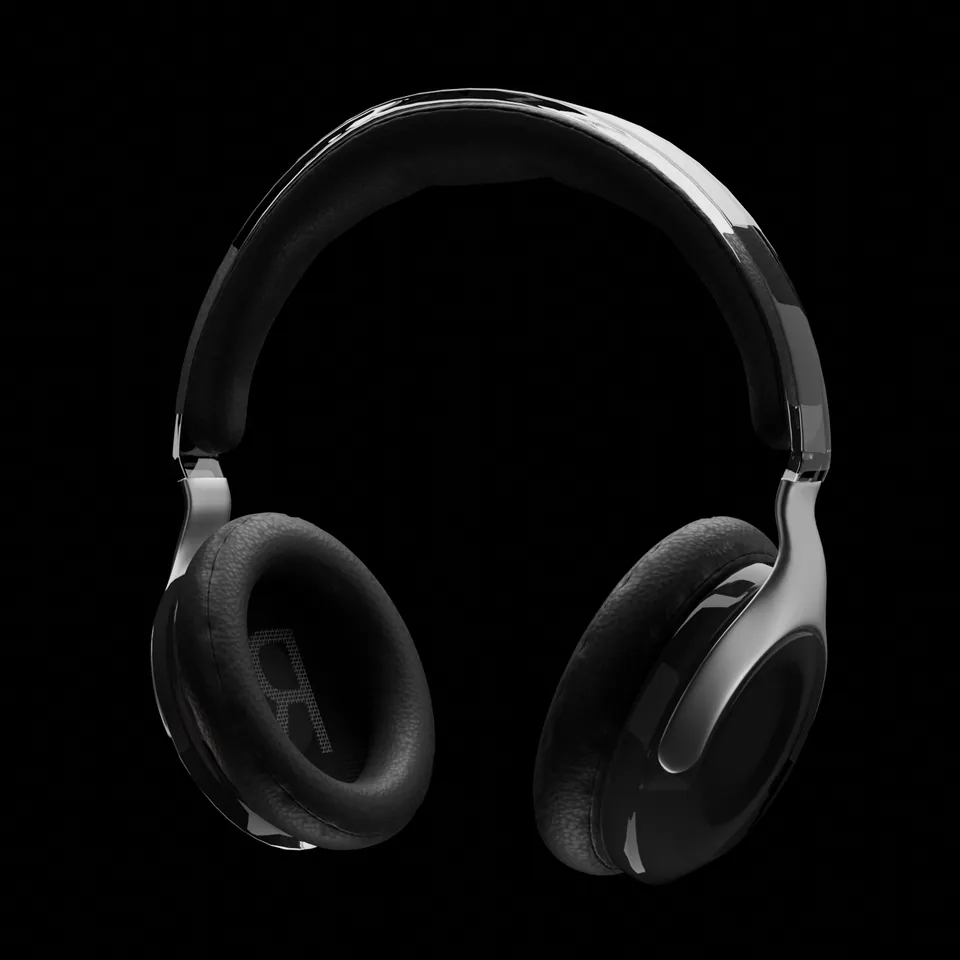 Studio headphones product render on a clean sweep